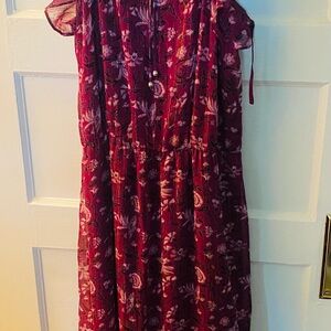White House Black Market Rich Burgundy /Red Maxi Dress